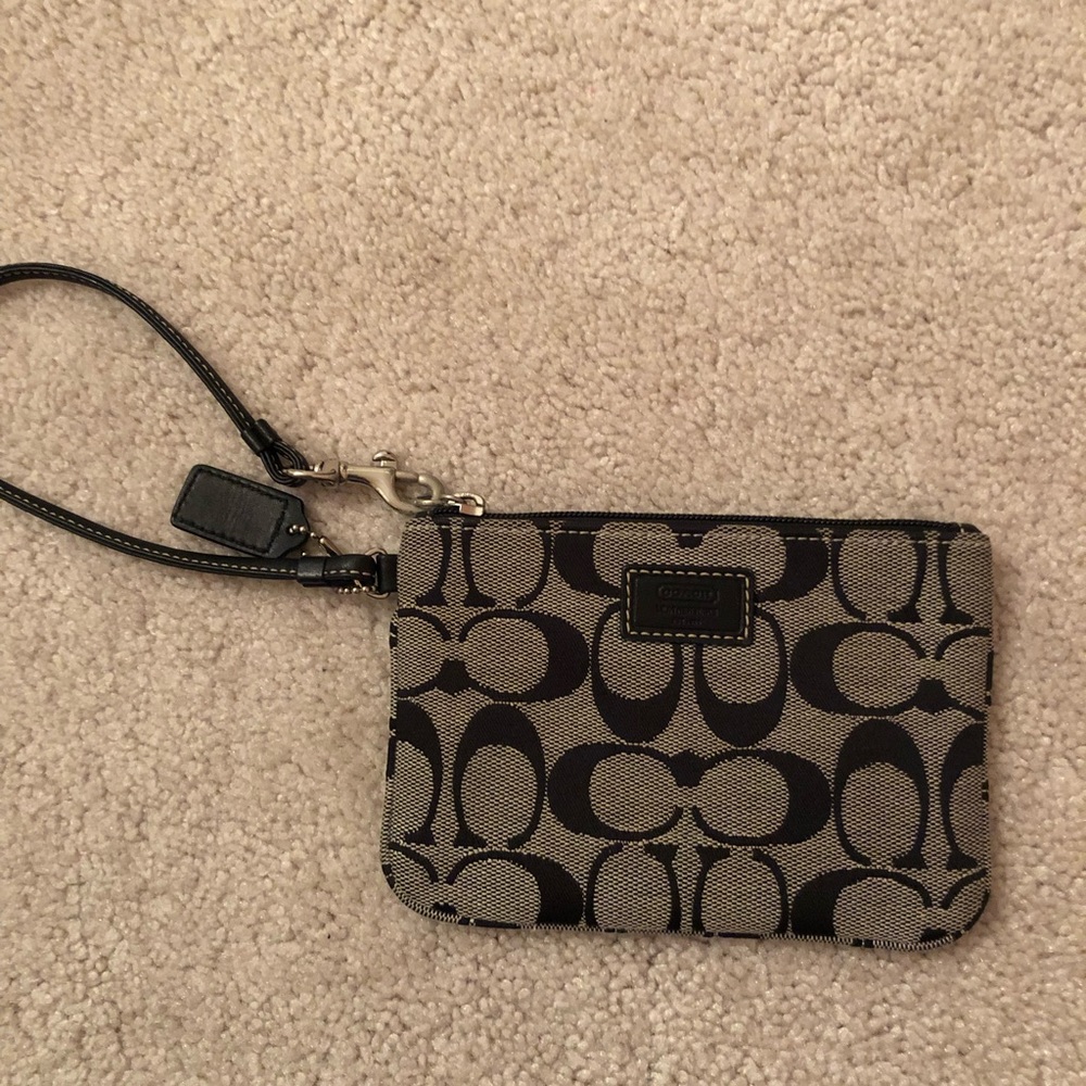 Black coach wristlet